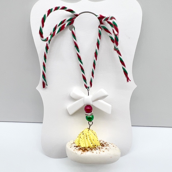 Deviled Egg Christmas Ornament – Handmade Clay Food Ornament | Funny Holiday - Picture 12 of 15